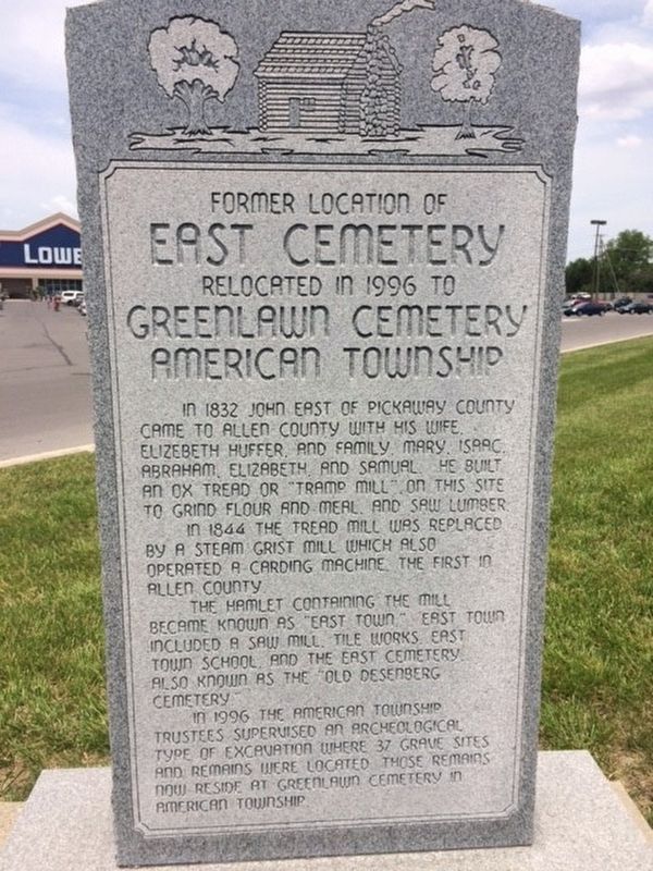 East Cemetery Marker. Click for full size. East Cemetery Marker image. Click for full size.