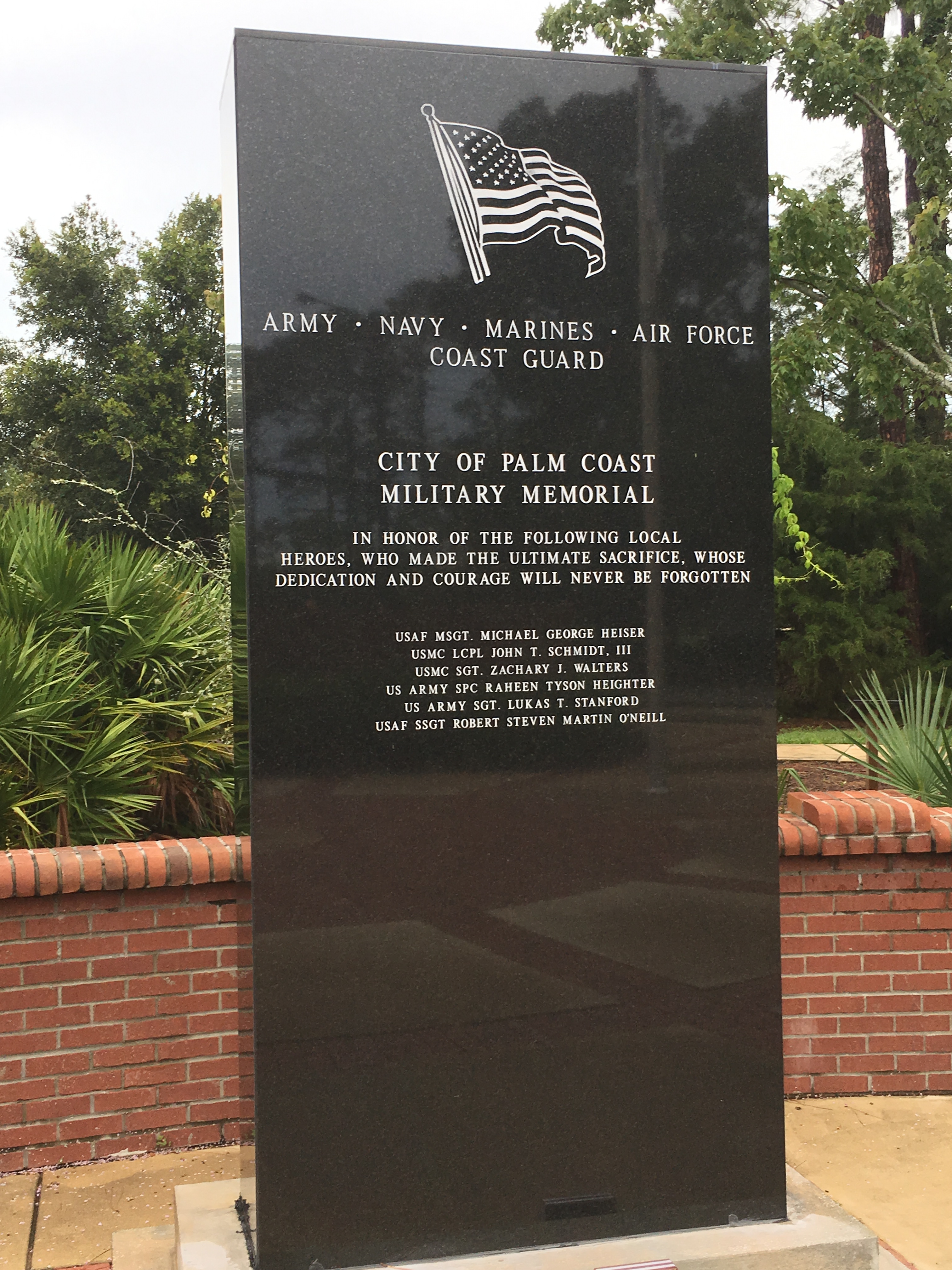 City of Palm Coast Military Memorial Marker