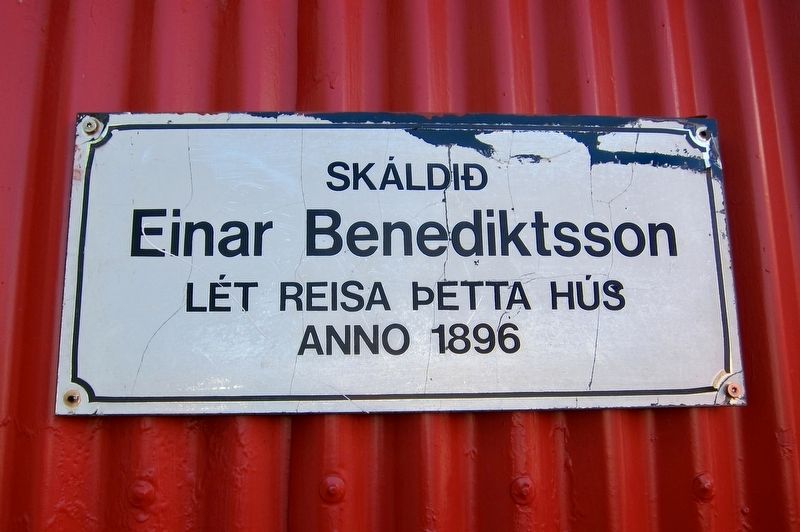 Einar Benediktsson Marker. Click for full size. Einar Benediktsson Marker image. Click for full size.