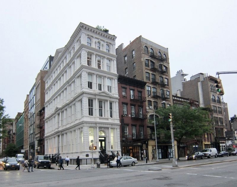 Bouwerie Lane Theater Marker - Wide View, Looking West Across the Bowery image. Click for full size.