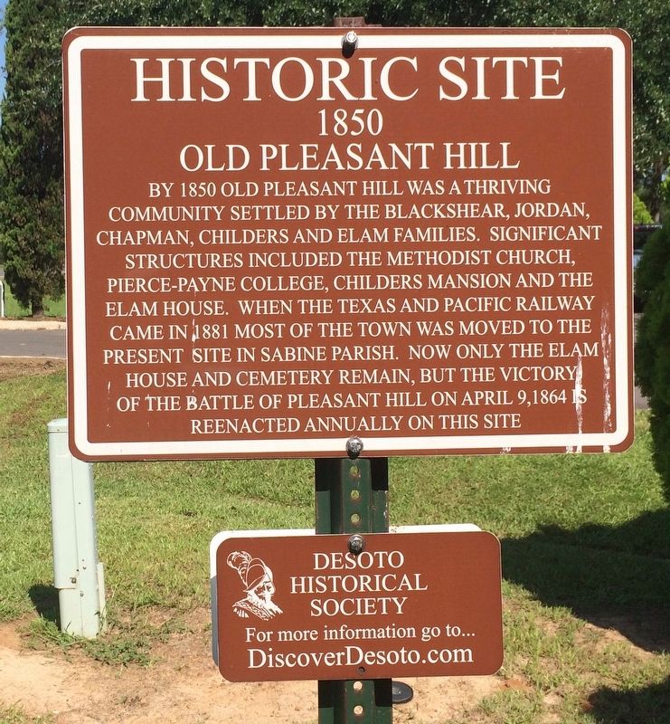 Old Pleasant Hill Marker image. Click for full size.