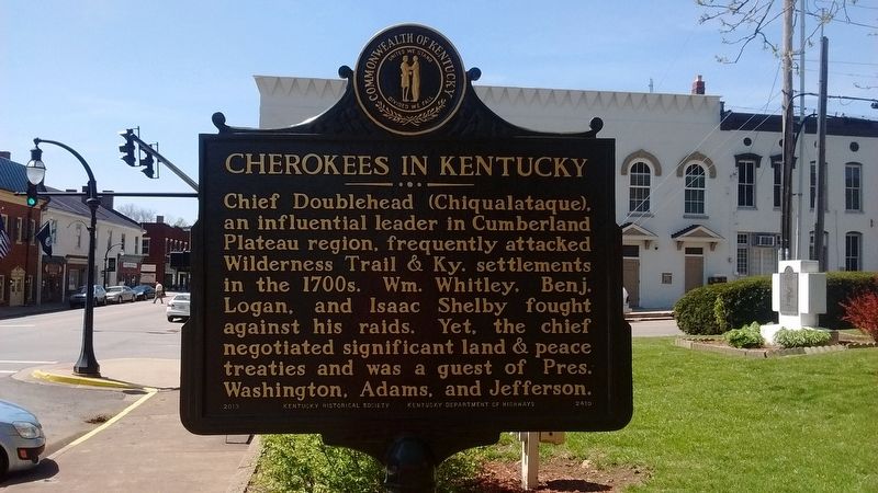 Cherokees in Kentucky Marker (Side 2) image. Click for full size.