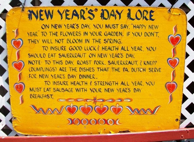New Year's Day Lore Marker image. Click for full size.
