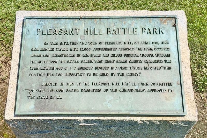 Pleasant Hill Battle Park Marker image. Click for full size.