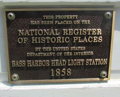 Bass Harbor Head Light Station Marker. Click for full size. Bass Harbor Head Light Station Marker image. Click for full size.