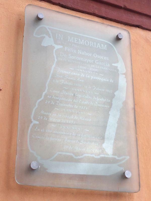 Félix Nabor Osores de Sotomayor García Marker. Click for full size. Félix Nabor Osores de Sotomayor García Marker image. Click for full size.