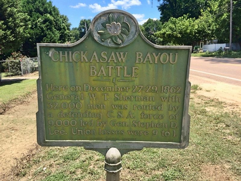 Chickasaw Bayou Battle Marker. Click for full size. Chickasaw Bayou Battle Marker image. Click for full size.