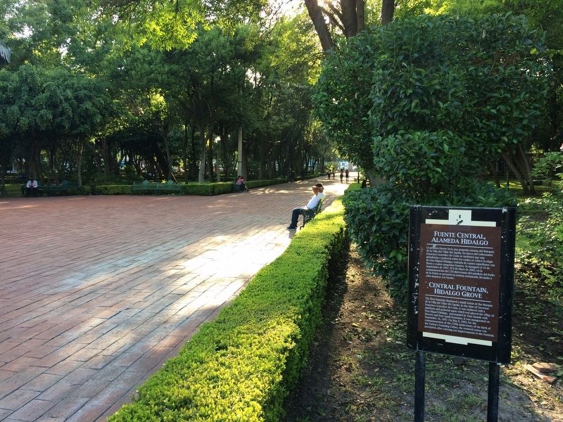 A wide view of the additional Alameda Hidalgo Marker. Click for full size. A wide view of the additional Alameda Hidalgo Marker image. Click for full size.