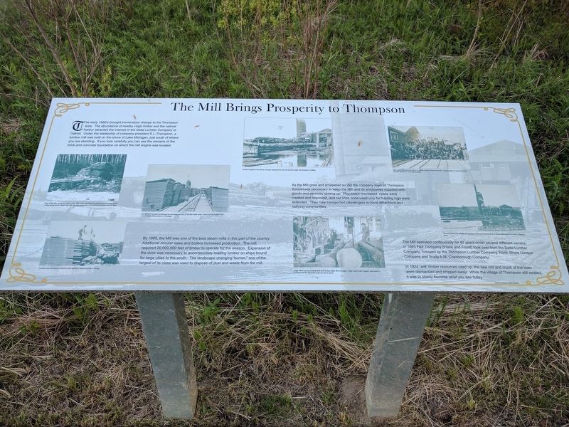 The Mill Brings Prosperity to Thompson Marker image. Click for full size.