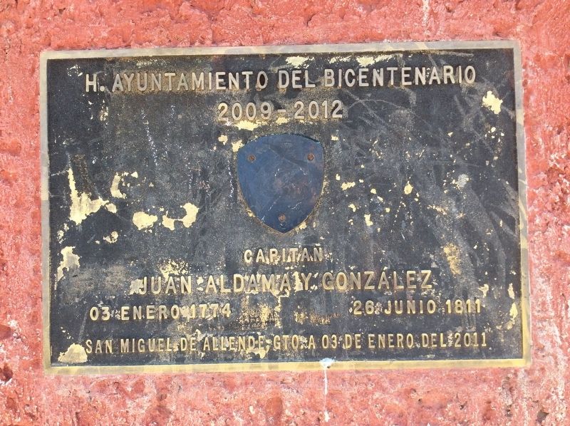 Captain Juan Aldama y Gonz�lez Marker image. Click for full size.