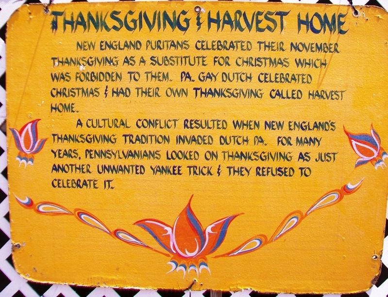 Thanksgiving & Harvest Home Marker image. Click for full size.