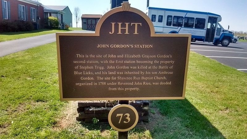 John Gordon's Station Marker. Click for full size. John Gordon's Station Marker image. Click for full size.