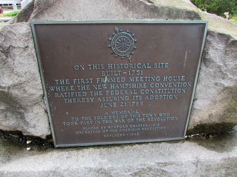 New Hampshire’s First Meeting House Marker image. Click for full size.