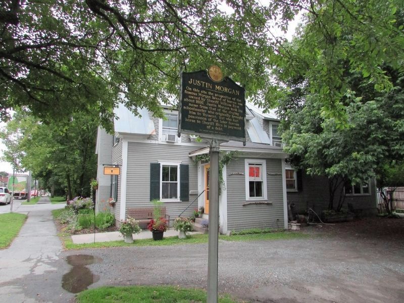 Wideview of Justin Morgan Marker. Click for full size. Wideview of Justin Morgan Marker image. Click for full size.