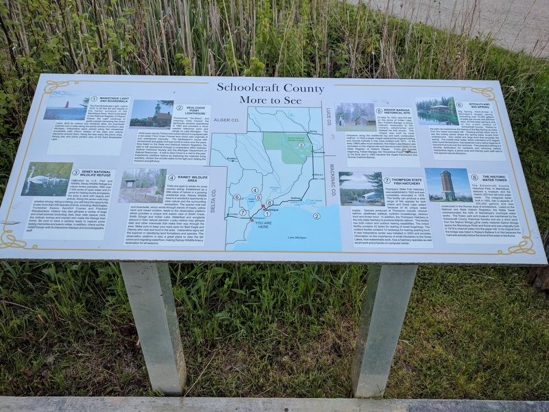 Schoolcraft County Marker. Click for full size. Schoolcraft County Marker image. Click for full size.