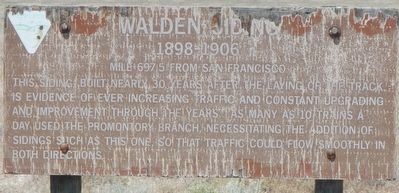 Walden Siding Marker. Click for full size. Walden Siding Marker image. Click for full size.