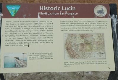 Historic Lucin Marker image. Click for full size.
