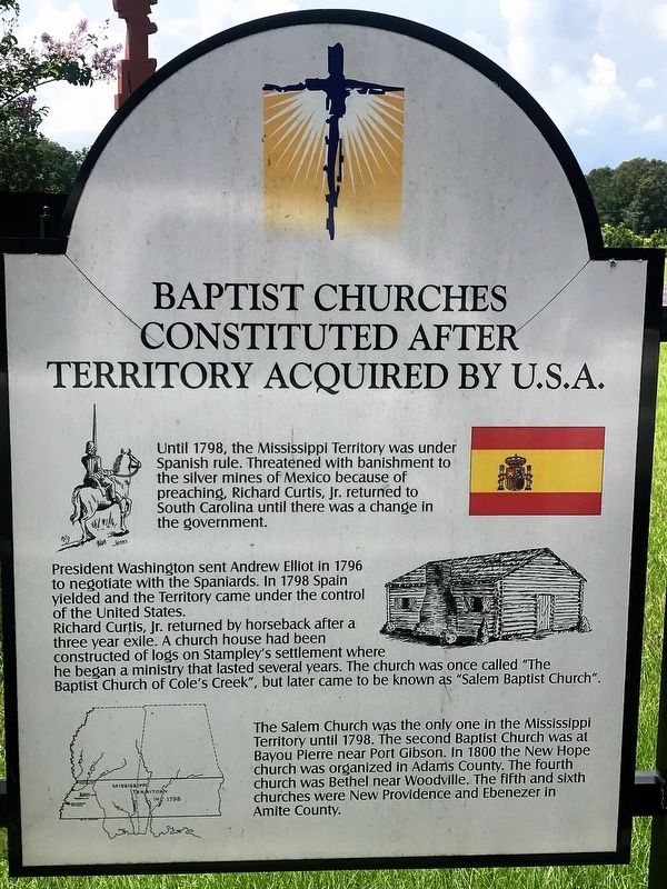 Baptist Churches Constituted After Territory Acquired By U.S.A. Marker image. Click for full size.