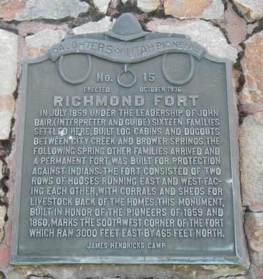 Richmond Fort Marker. Click for full size. Richmond Fort Marker image. Click for full size.