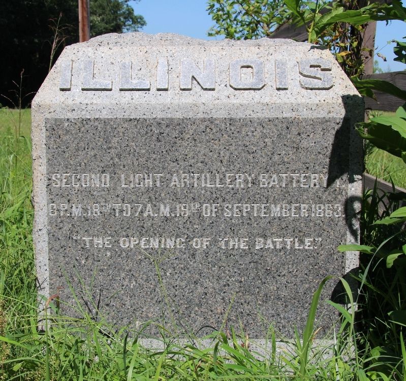 2nd Illinois Light Artillery Marker. Click for full size. 2nd Illinois Light Artillery Marker image. Click for full size.