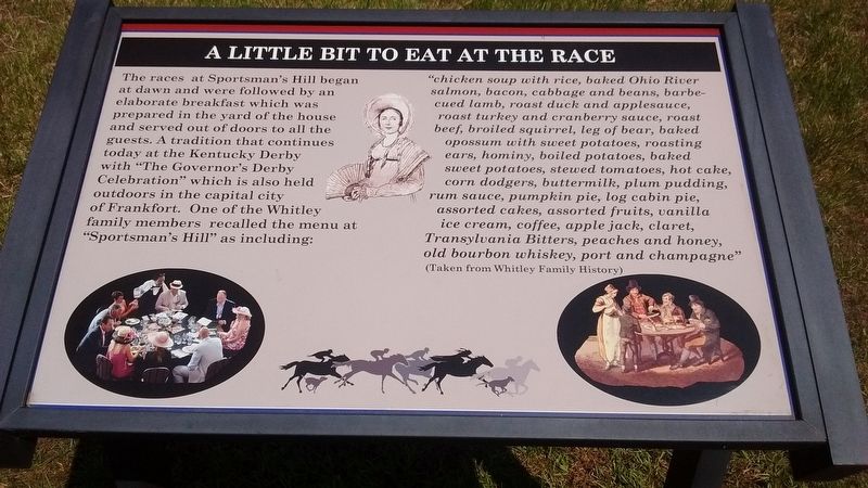 A Little Bit to Eat at the Race Marker image. Click for full size.