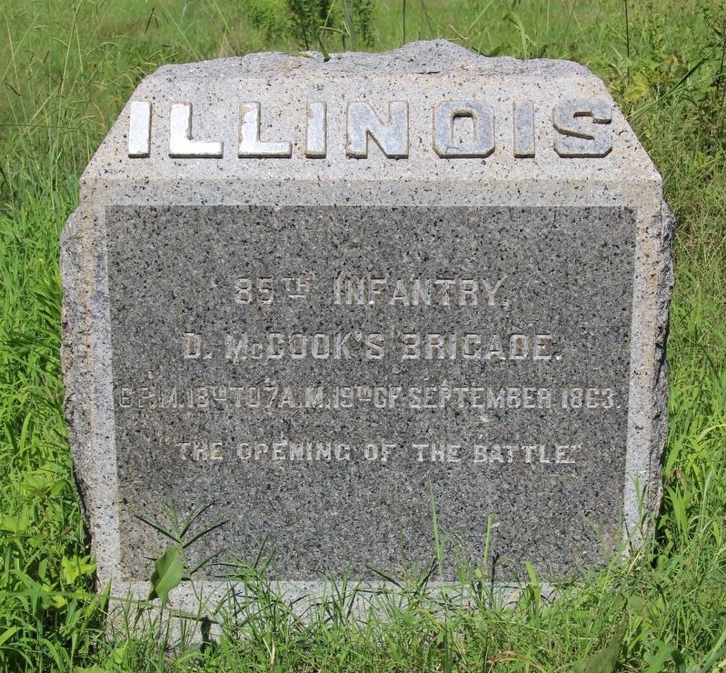 85th Illinois Infantry Marker. Click for full size. 85th Illinois Infantry Marker image. Click for full size.