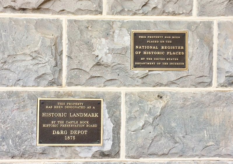 D&RG Depot Landmark plaques image. Click for more information.