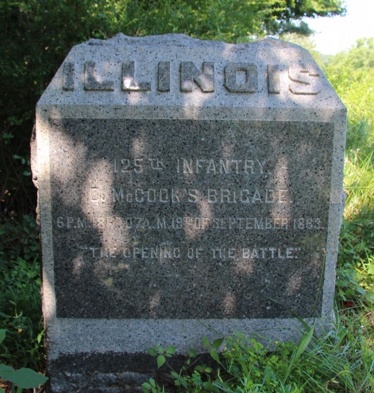 125th Illinois Infantry Marker. Click for full size. 125th Illinois Infantry Marker image. Click for full size.