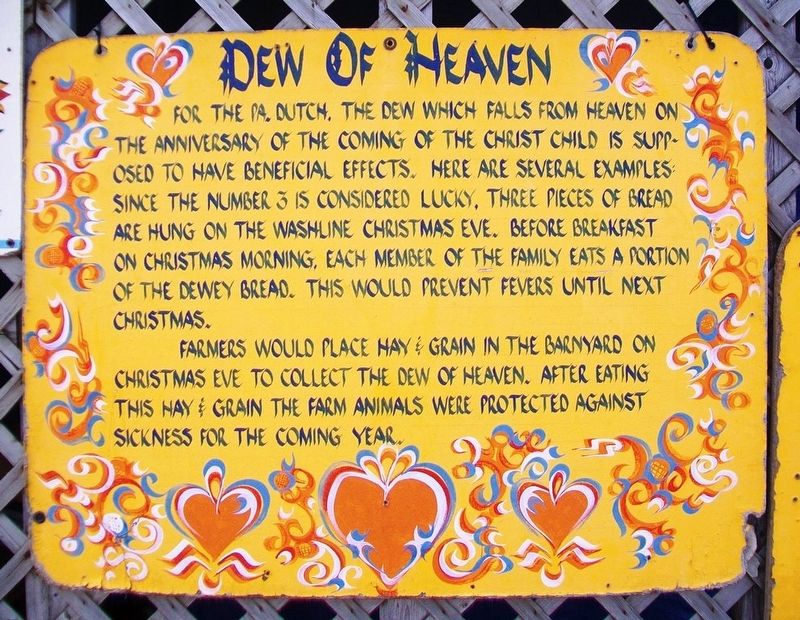 Dew of Heaven Marker. Click for full size. Dew of Heaven Marker image. Click for full size.