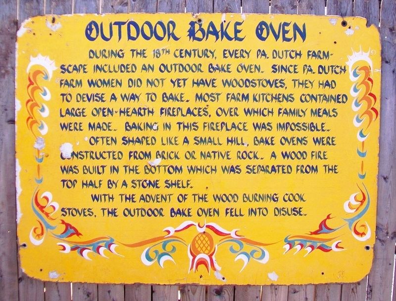 Outdoor Bake Oven Marker image. Click for full size.