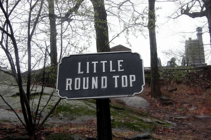 Little Round Top iron sign. Click for full size. Little Round Top iron sign image. Click for full size.