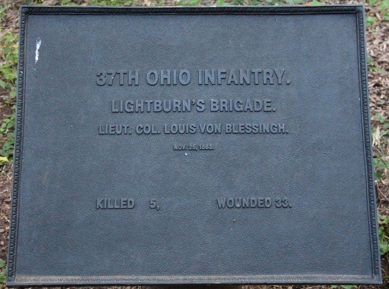 37th Ohio Infantry Marker. Click for full size. 37th Ohio Infantry Marker image. Click for full size.
