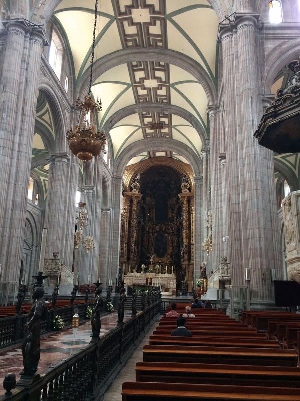 An interior view of the Cathedral of Mexico City. Click for full size. An interior view of the Cathedral of Mexico City image. Click for full size.