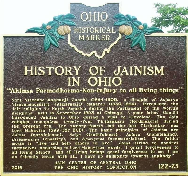 History of Jainism in Ohio Marker image. Click for full size.