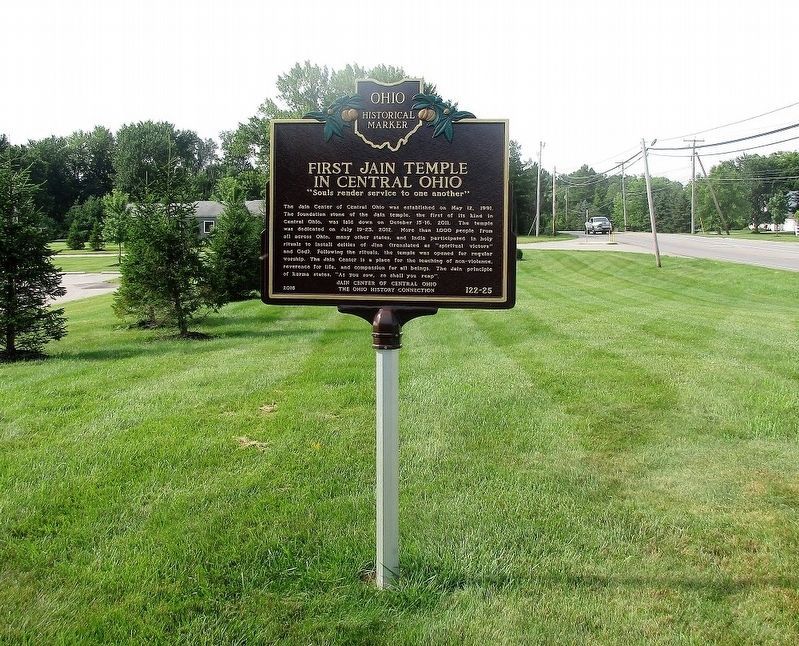First Jain Temple in Central Ohio Marker. Click for full size. First Jain Temple in Central Ohio Marker image. Click for full size.