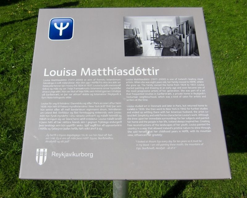 Louisa Matthasdttir Marker image. Click for full size.