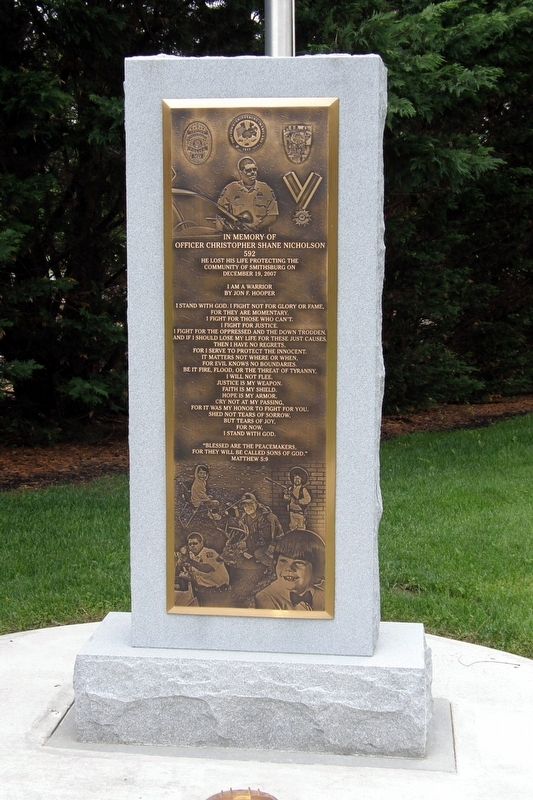 Officer Christopher Shane Nicholson Memorial image. Click for full size.