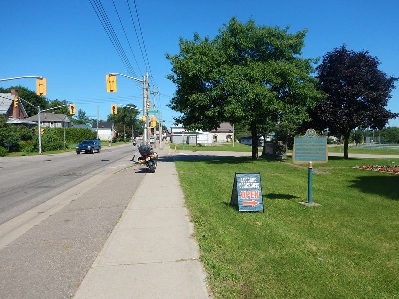 Wideview of The Pembroke and Mattawan Road Marker. Click for full size. Wideview of The Pembroke and Mattawan Road Marker image. Click for full size.
