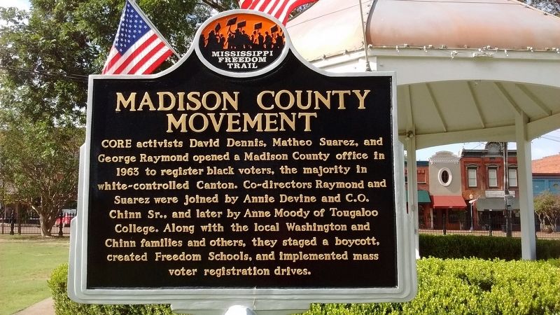 Madison County Movement Marker (front) image. Click for full size.