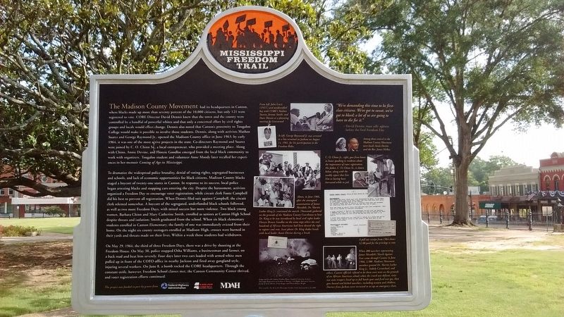 Madison County Movement Marker (back). Click for full size. Madison County Movement Marker (back) image. Click for full size.