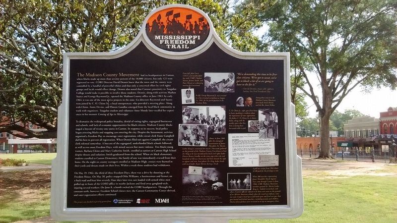 Madison County Movement Marker (back) image. Click for full size.