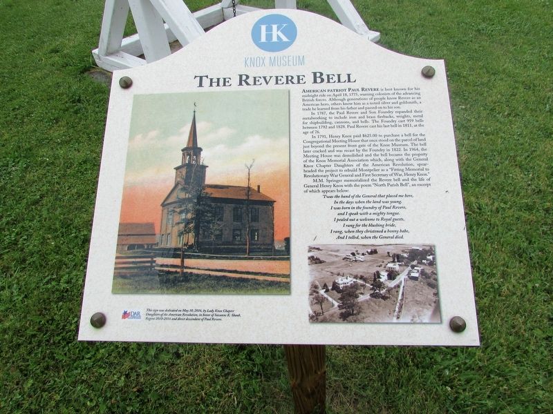 The Revere Bell Marker image. Click for full size.