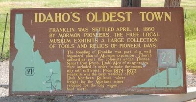 Idaho's Oldest Town Marker image. Click for full size.