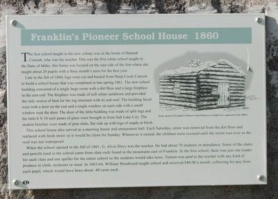 Franklin's Pioneer School House 1860 Marker image. Click for full size.