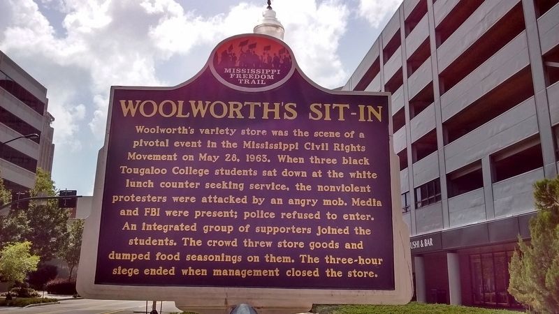 Woolworth's Sit-in Marker (front) image. Click for full size.