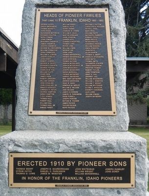 Pioneer Families Monument. Click for full size. Pioneer Families Monument image. Click for full size.