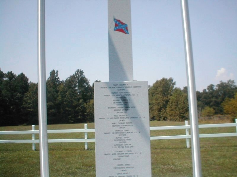 Delaware Confederate War Memorial-Front-text not legible image. Click for full size.