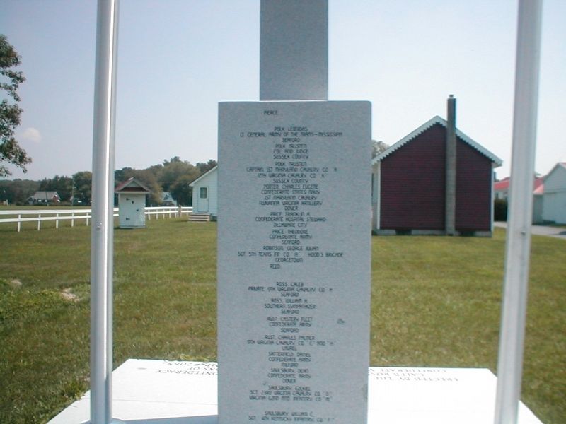 Delaware Confederate War Memorial-Back-Text not legible image. Click for full size.