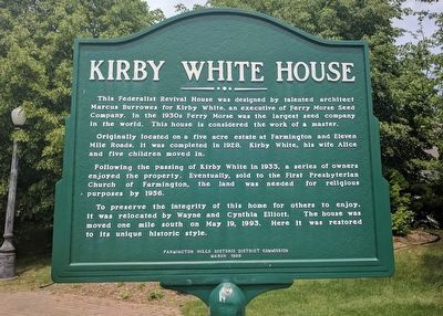 Kirby White House Marker image. Click for full size.
