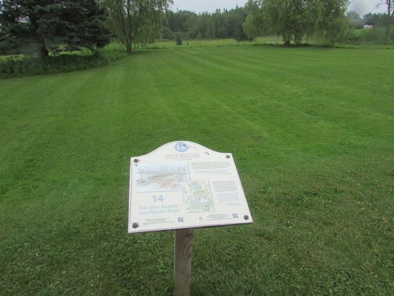 The Oval Garden and Willow Pond Marker image. Click for full size.